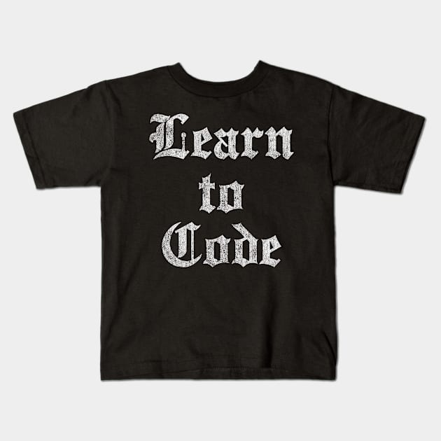 Learn to Code Kids T-Shirt by Flippin' Sweet Gear